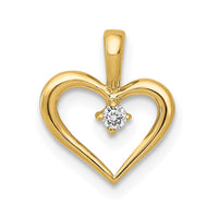 Load image into Gallery viewer, 14k AA .02ct. Diamond Heart Pendant
