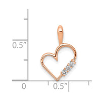 Load image into Gallery viewer, 14k Rose Gold AA 1/20ct. Diamond Heart Pendant

