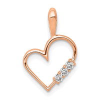Load image into Gallery viewer, 14k Rose Gold AA 1/20ct. Diamond Heart Pendant
