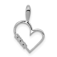 Load image into Gallery viewer, 14k White Gold AA 1/20ct. Diamond Heart Pendant
