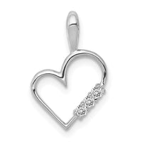 Load image into Gallery viewer, 14k White Gold AA 1/20ct. Diamond Heart Pendant
