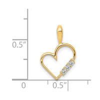 Load image into Gallery viewer, 14k AA 1/20ct. Diamond Heart Pendant
