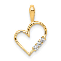 Load image into Gallery viewer, 14k AA 1/20ct. Diamond Heart Pendant
