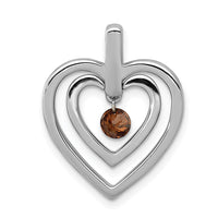 Load image into Gallery viewer, 14k White Gold 1/6ct. Red Diamond Double Heart Pendant
