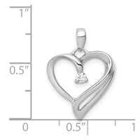 Load image into Gallery viewer, 14k White Gold 1/15ct. Diamond Heart Pendant
