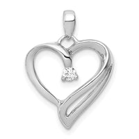 Load image into Gallery viewer, 14k White Gold 1/15ct. Diamond Heart Pendant
