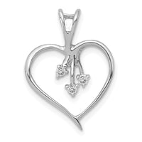 Load image into Gallery viewer, 14k White Gold Diamond Heart Pendant
