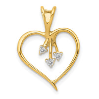 Load image into Gallery viewer, 14k Diamond Heart Pendant
