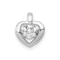 Load image into Gallery viewer, 14k White Gold 1/4ct. Vibrant Diamond Heart Pendant

