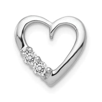 Load image into Gallery viewer, 14k White Gold 1/10ct. Diamond Heart Chain Slide

