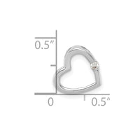 Load image into Gallery viewer, 14k White Gold AA Diamond Heart Chain Slide
