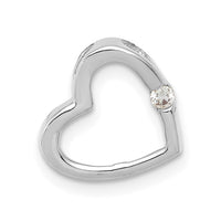 Load image into Gallery viewer, 14k White Gold AA Diamond Heart Chain Slide

