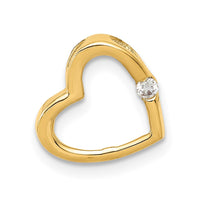 Load image into Gallery viewer, 14k AA Diamond Heart Chain Slide
