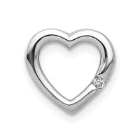 Load image into Gallery viewer, 14k White Gold .01ct. Diamond Heart Chain Slide
