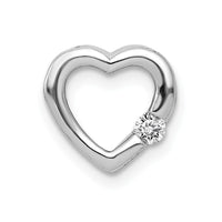 Load image into Gallery viewer, 14k White Gold 1/20ct. Diamond Heart Chain Slide
