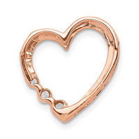 Load image into Gallery viewer, 14k Rose Gold 1/6ct. Diamond Heart Chain Slide
