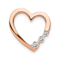 Load image into Gallery viewer, 14k Rose Gold 1/6ct. Diamond Heart Chain Slide
