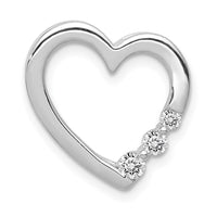 Load image into Gallery viewer, 14k White Gold 1/6ct. Diamond Heart Chain Slide

