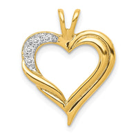 Load image into Gallery viewer, 14k Diamond Fancy Heart Pendant
