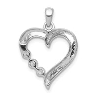 Load image into Gallery viewer, 14k White Gold Three Stone 1/4ct. Diamond Heart Pendant
