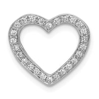 Load image into Gallery viewer, 14k White Gold 1/6ct. Diamond Heart Chain Slide
