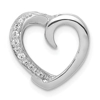 Load image into Gallery viewer, 14k White Gold 1/20ct. Diamond Heart Chain Slide
