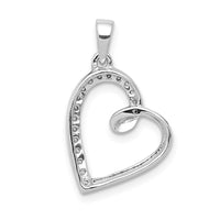 Load image into Gallery viewer, 14k White Gold Diamond Heart Pendant
