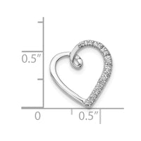 Load image into Gallery viewer, 14k White Gold 1/20ct. Diamond Heart Chain Slide
