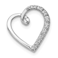 Load image into Gallery viewer, 14k White Gold 1/20ct. Diamond Heart Chain Slide
