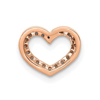 Load image into Gallery viewer, 14k Rose Gold 1/15ct. Diamond Heart Chain Slide
