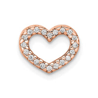 Load image into Gallery viewer, 14k Rose Gold 1/15ct. Diamond Heart Chain Slide

