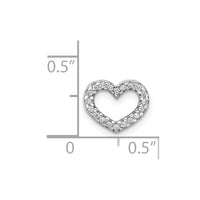 Load image into Gallery viewer, 14k White Gold 1/15ct. Diamond Heart Chain Slide
