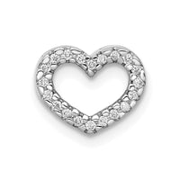 Load image into Gallery viewer, 14k White Gold 1/15ct. Diamond Heart Chain Slide
