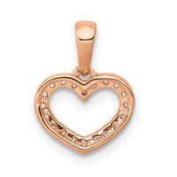 Load image into Gallery viewer, 14k Rose Gold .03ct. Diamond Heart Pendant
