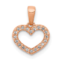 Load image into Gallery viewer, 14k Rose Gold .03ct. Diamond Heart Pendant
