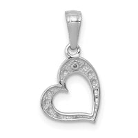 Load image into Gallery viewer, 14k White Gold .01ct. Diamond Heart Pendant
