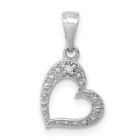 Load image into Gallery viewer, 14k White Gold .01ct. Diamond Heart Pendant
