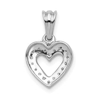 Load image into Gallery viewer, 14k White Gold 1/10ct. Diamond Heart Pendant
