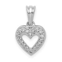 Load image into Gallery viewer, 14k White Gold 1/10ct. Diamond Heart Pendant
