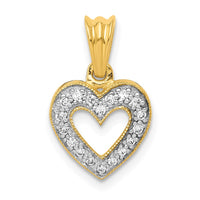 Load image into Gallery viewer, 14k Diamond Heart Pendant

