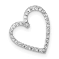 Load image into Gallery viewer, 14k White Gold 1/10ct. Diamond Vintage Heart Chain Slide

