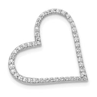 Load image into Gallery viewer, 14k White Gold 1/6ct. Diamond Heart Chain Slide
