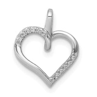 Load image into Gallery viewer, 14k White Gold 1/20ct. Diamond Heart Pendant
