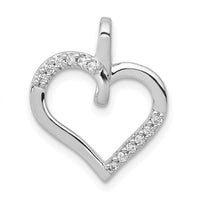Load image into Gallery viewer, 14k White Gold 1/10ct. Diamond Heart Pendant
