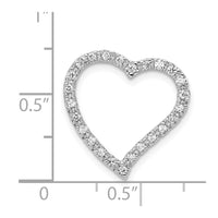 Load image into Gallery viewer, 14k White Gold 1/5ct. Diamond Curved Heart Chain Slide
