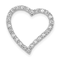 Load image into Gallery viewer, 14k White Gold 1/5ct. Diamond Curved Heart Chain Slide

