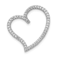 Load image into Gallery viewer, 14k White Gold 1/4ct. Diamond Heart Chain Slide
