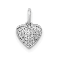 Load image into Gallery viewer, 14k White Gold 1/10ct. Diamond Heart Pendant
