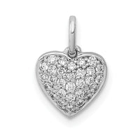 Load image into Gallery viewer, 14k White Gold 1/5ct. Diamond Heart Pendant
