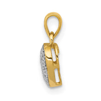 Load image into Gallery viewer, 14k w/ White Rhodium Diamond Heart Pendant
